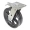 Vestil Ductile Steel V-Groove Swivel With 4-Position Lock Caster 8 In. Diameter x 2 In. Width Black CST-CI-VG-8X2-S-4L - alternate 4